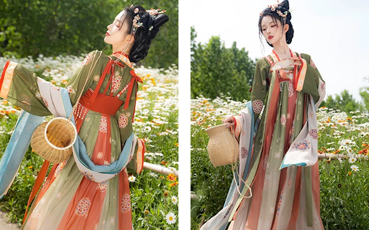 Summer Women Qixiong Ruqun Gorgeous Hanfu Skirt