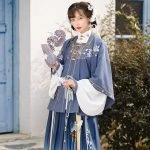 Winter Women Ming Dynasty Qiyao Hanfu Vintage Fairy Set