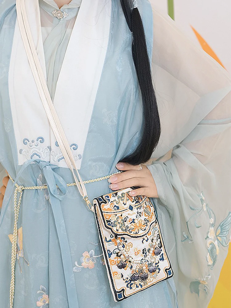 Cute Hanfu Bags Niche Embroidery Satchel for Girls