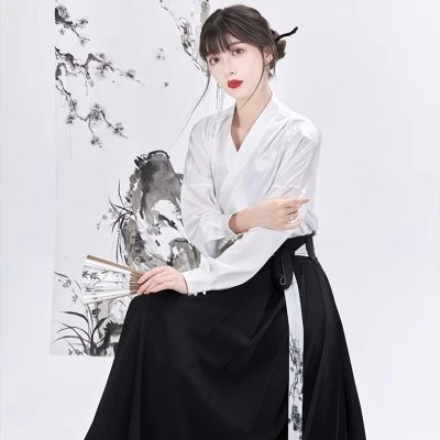 Women Simple Hanfu Song Dynasty Style Summer Mamian Skirt