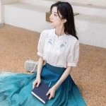 Summer Women Hanfu Modern Mamian Skirt Fresh Styling Shirt