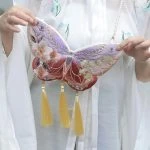 Hanfu Bag Ancient Style Embroidery Double Sided Heterochromatic Crossbody Bag Accessories