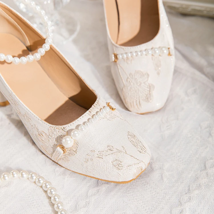 New Cheongsam Low Heeled Shoes Vintage Elegant Women's Shoes