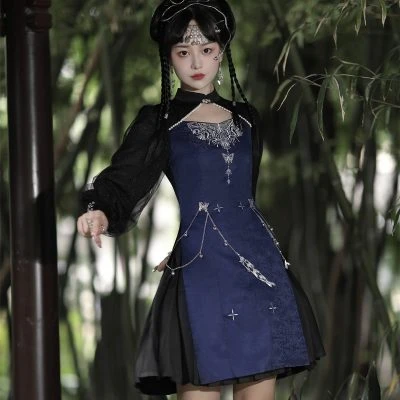 Traditional Chinese Dress for Girl Han Element Vintage Exotic Style Skirt