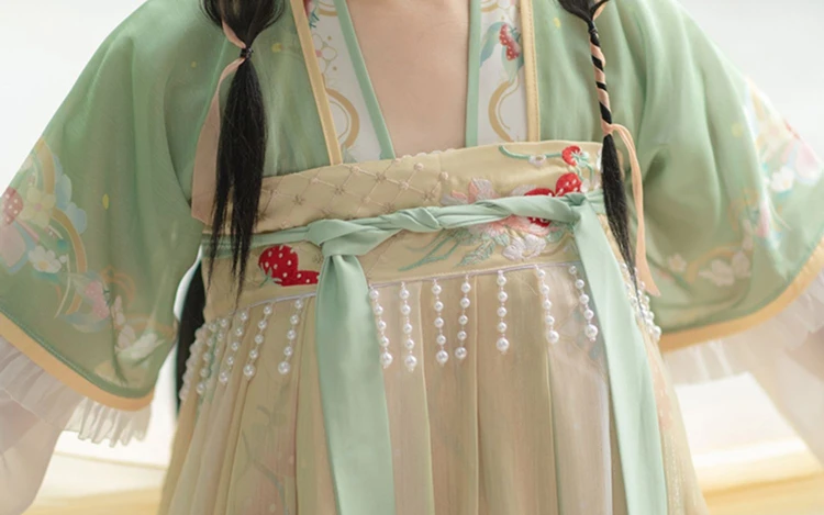 Women Tang Dynasty Hanfu Qixiong Shanqun Summer Cute Fairy Skirt