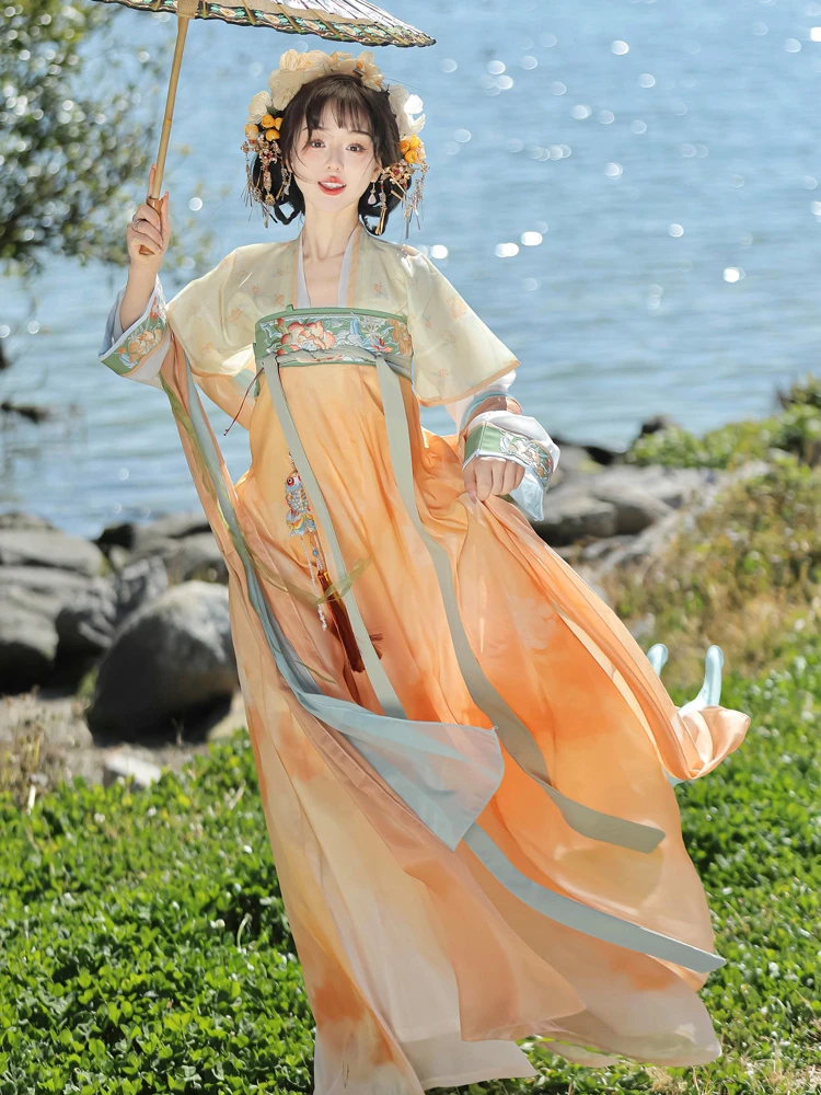 Women's Tang Dynasty Qixiong Shanqun Dress New Summer Elegant Skirt