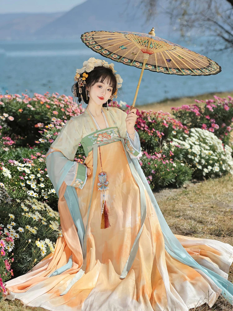 Women's Tang Dynasty Qixiong Shanqun Dress New Summer Elegant Skirt