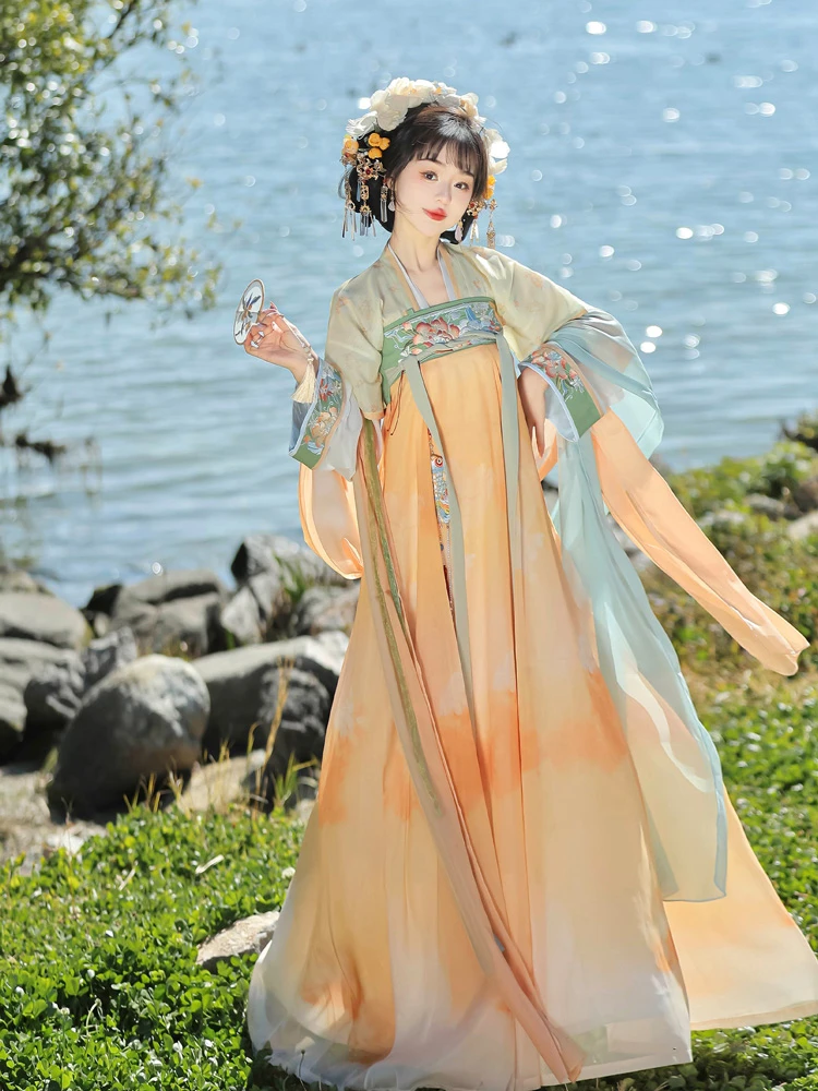 Women's Tang Dynasty Qixiong Shanqun Dress New Summer Elegant Skirt