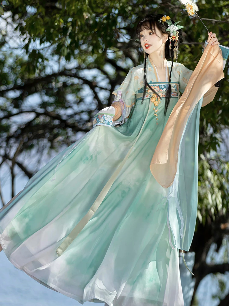 Women's Tang Dynasty Qixiong Shanqun Dress New Summer Elegant Skirt