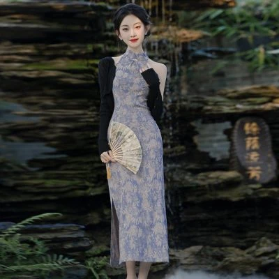 Ladies Cheongsam New Fashion Style Floral Qipao Sexy Dress