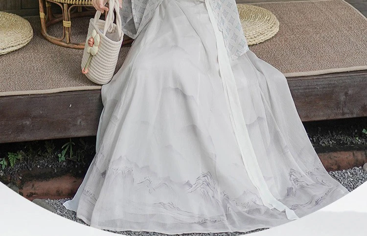Women Fashion Hanfu Summer Daily Style Round Neck Shirt