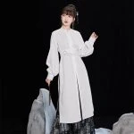 Women Hanfu Standing Collar Lapel Long Shirt Classic Ming Dynasty Costume