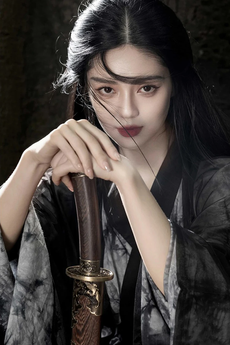 Weijin Wuxia Costume Hanfu Robe Performance Dress