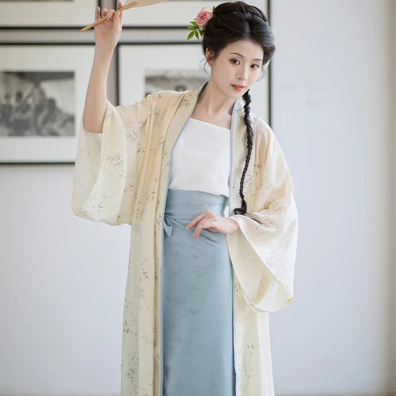 Woman-Song-Dynasty-Summer-Hanfu-Daily-Simple-Thin-Dresses-1 Woman Song Dynasty Summer Hanfu Daily Simple Thin Dresses