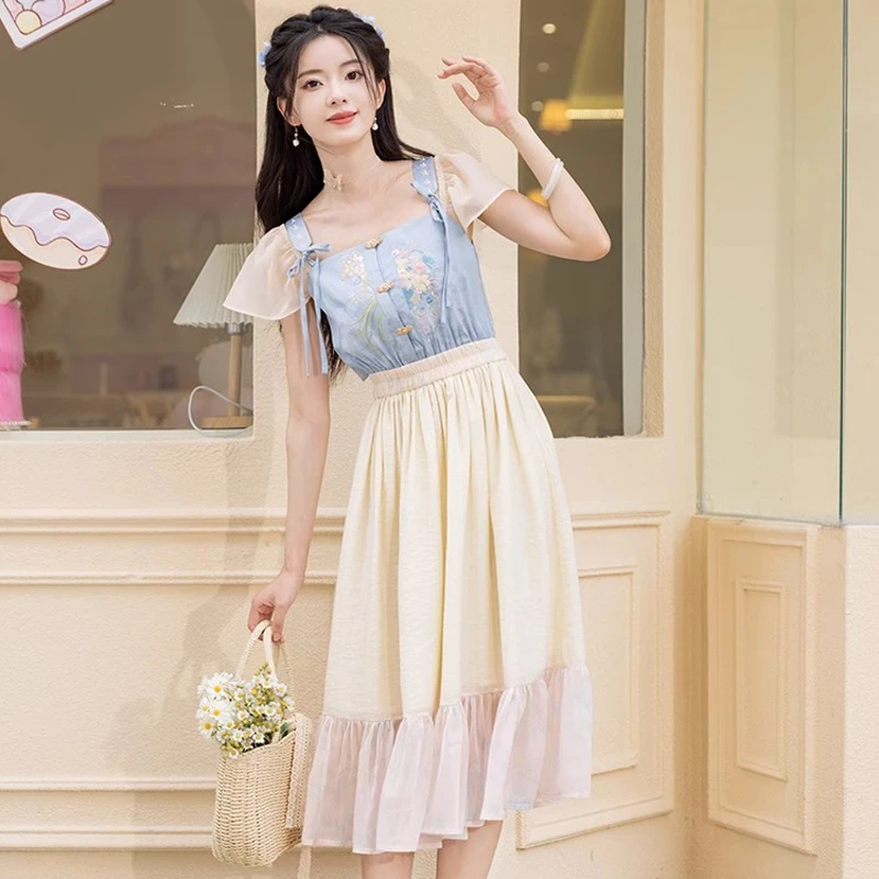 Han-Elements-Modified-Dresses-Ladies-Summer-Cute-Costumes-1 Han Elements Modified Dresses Ladies Summer Cute Costumes