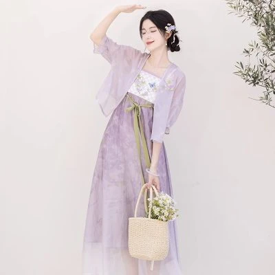 Women Fashion Hanfu Summer Long Skirt Han Element Shirt