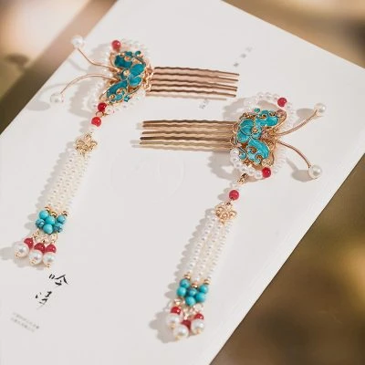 Butterfly Hanfu Hair Hairpin Fairy Tassel Comb Style