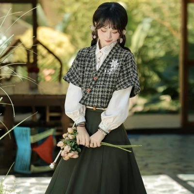 Women's Autumn Fashion Hanfu New Chinese Style Green Collection