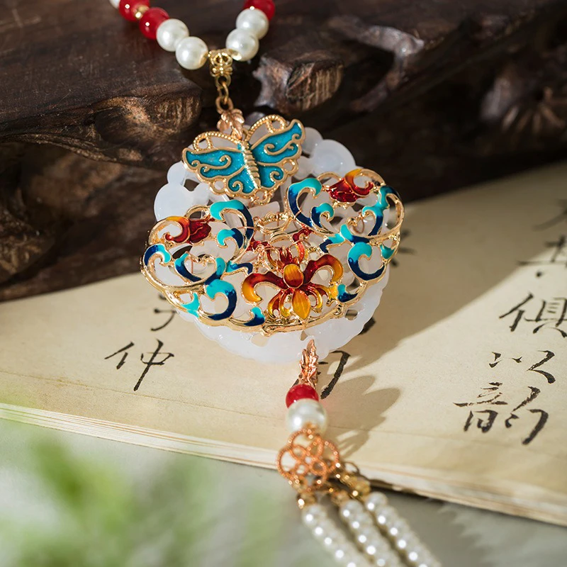 Hanfu-Ma-Mian-Dress-Accessories-Yingluo-Long-Tassel-Necklace-1 Elegant Necklace 2