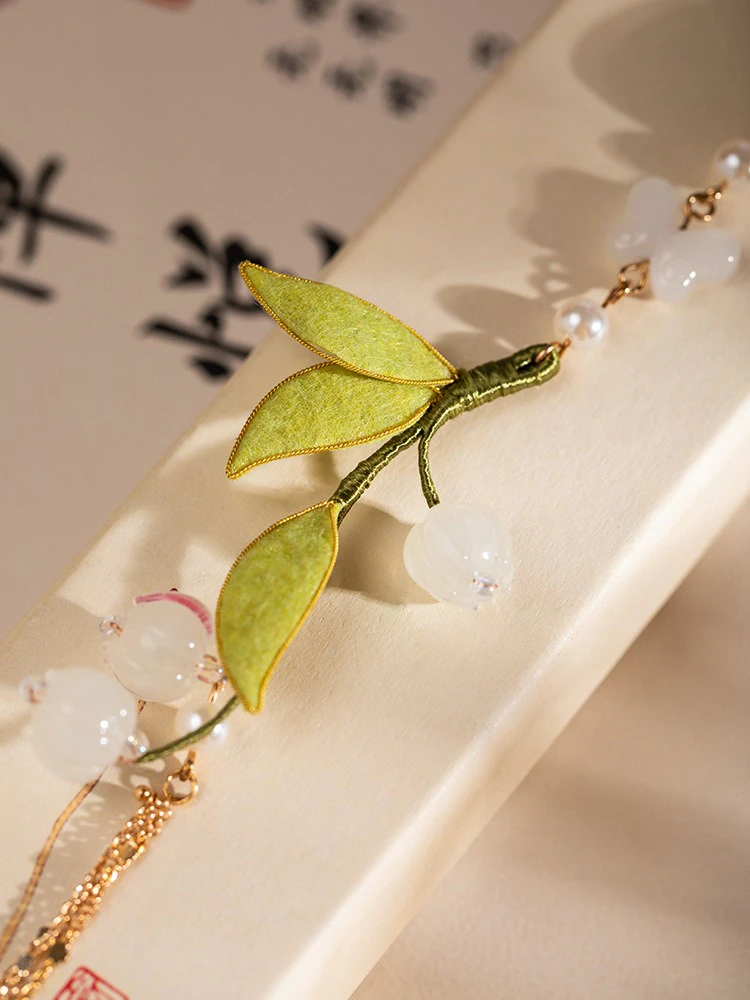 Ladies Cheongsam Jewelry Velvet Bell Orchid Flower Accessories