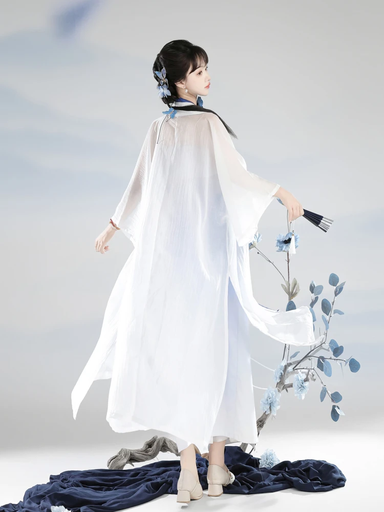 Summer Song Hanfu Camellia Long Shirt Daily Elegant Skirts