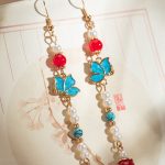 Long Hanfu Ladies Earrings Dunhuang Style Unique Accessories