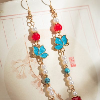 Long Hanfu Ladies Earrings Dunhuang Style Unique Accessories