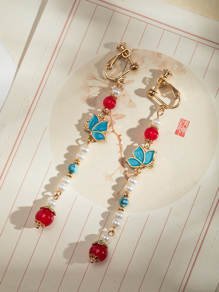 Long Hanfu Ladies Earrings Dunhuang Style Unique Accessories