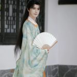 Song Hanfu Men Round Collar Robe Printed Handsome Daily Clothing