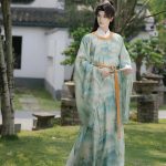 Song Hanfu Men Round Collar Robe Printed Handsome Daily Clothing