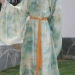 Song Hanfu Men Round Collar Robe Printed Handsome Daily Clothing