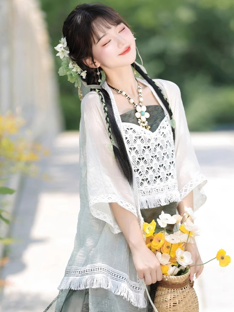Spring Song Dynasty Ladies Hanfu Daily Casual Lantern Pants Set