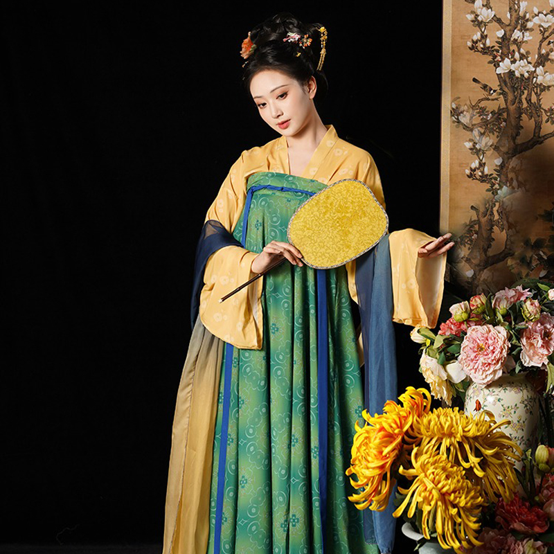Tang-Dynasty-Traditional-Hanfu-Ladies-Qixiong-Shanqun-Colorful-Spring-Dresses-1 Dynasty Radiance 2