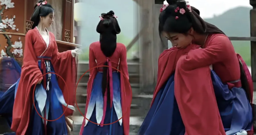Ju Jingyi's Unique Red and Blue Dress 3