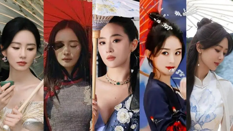 8 Actresses Who Redefined Grace with Oil-Paper Umbrellas