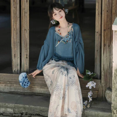 New Ladies Fashion Hanfu Song Pants Han Element Set