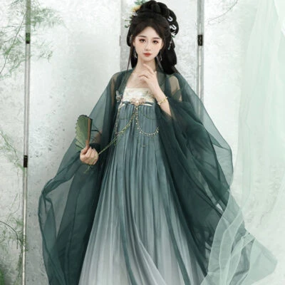 Summer Ladies Hanfu Qi Xiong Hezi Qun Fresh Daily Big Sleeve Shirt