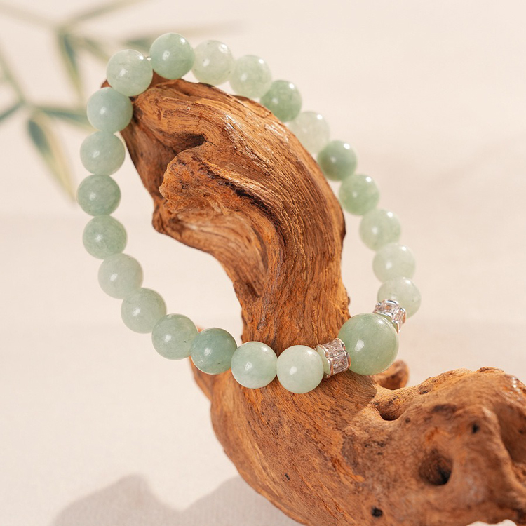 Women Crystal Green String Vintage Hanfu Simple Hand Jewelry
