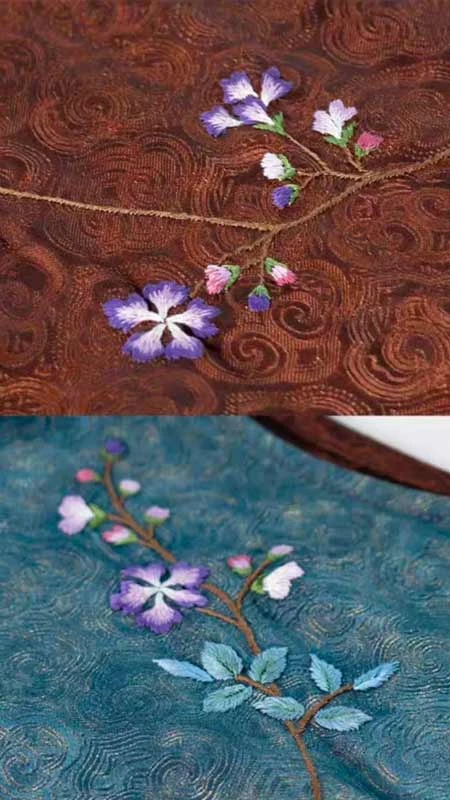 Wildflowers and Xiangyunsha Silk: A Double-Sided Stitched Dress