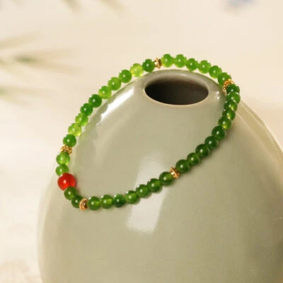 Women Agate Strings Green Niche Vintage Strings