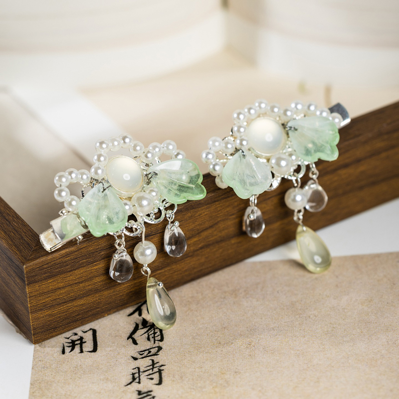 Ancient-style-Flower-Hair-Clip-for-Girls-Hanfu-Headpiece-for-Children-1 Dew Drop 2
