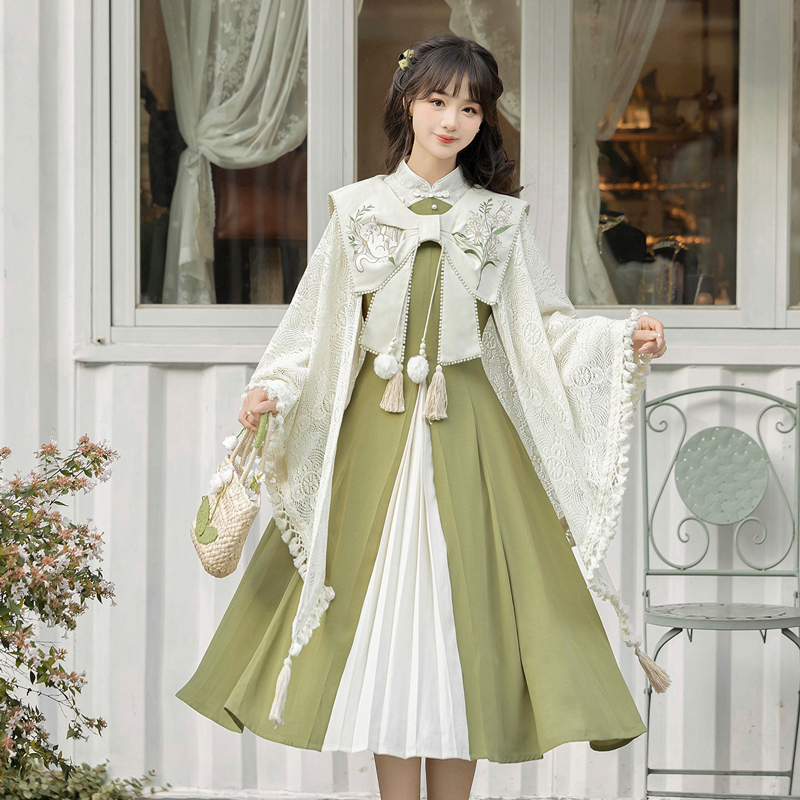 Autumn-Women-Hanfu-Daily-Han-Style-Cape-Set-1 Autumn Women Hanfu Daily Han-Style Cape Set