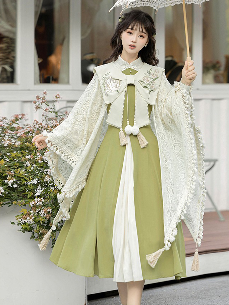 Autumn Women Hanfu Daily Han-Style Cape Set