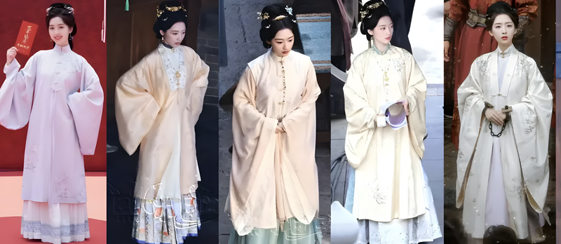 Deng Enxi's Ming-Era Hanfu in When the Flowers Bloom Radiate Poise