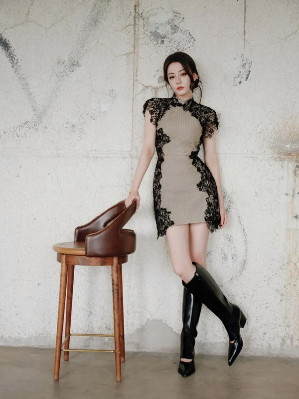 Dilraba: A Qipao Meets Knee-High Boots