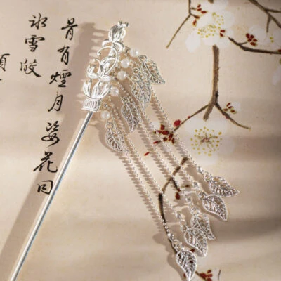 Hanfu Silver Hairpin Classical Ladies Tassel Hair Accessories