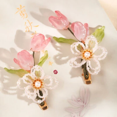 Hanfu Tulip Hair Clip Ethereal Women's Hair Accessory