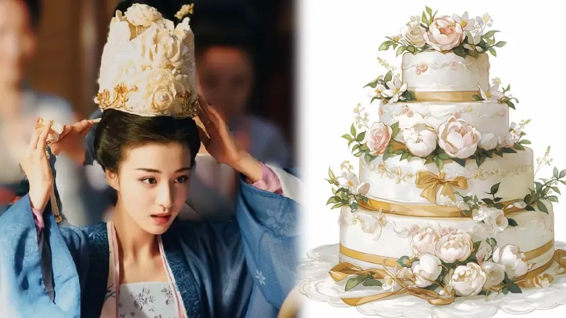 Wang Churan Wears a Cake on Her Head in Serenade of Peaceful Joy
