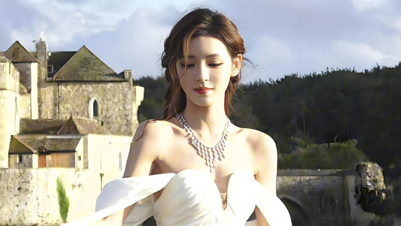 Zhang Yuxi's Castle Photoshoot Evokes Disney Princess Fantasy