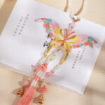 Embroidered Butterfly Pendant with Tassel Jinbu Accessories Hanfu